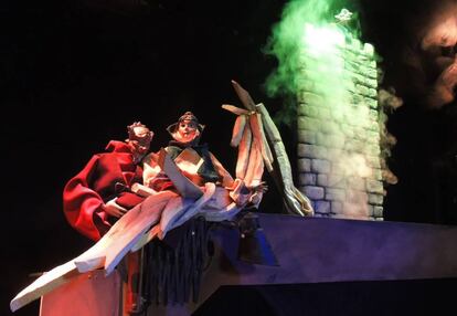 Momento de la obra 'El rincón de los títeres' de La Tartana teatro