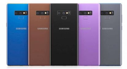 Los posibles colores del Samsung Galaxy Note 9