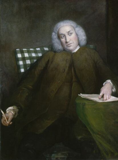 <b>Retrato de</b> Samuel Johnson<b>, por Reynolds.</b>