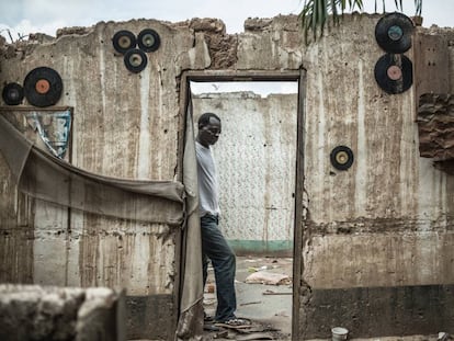 Una casa destruida en Bangui. 