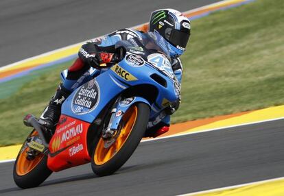 Alex Rins, durante la sesión de clasificación del GP de Valencia