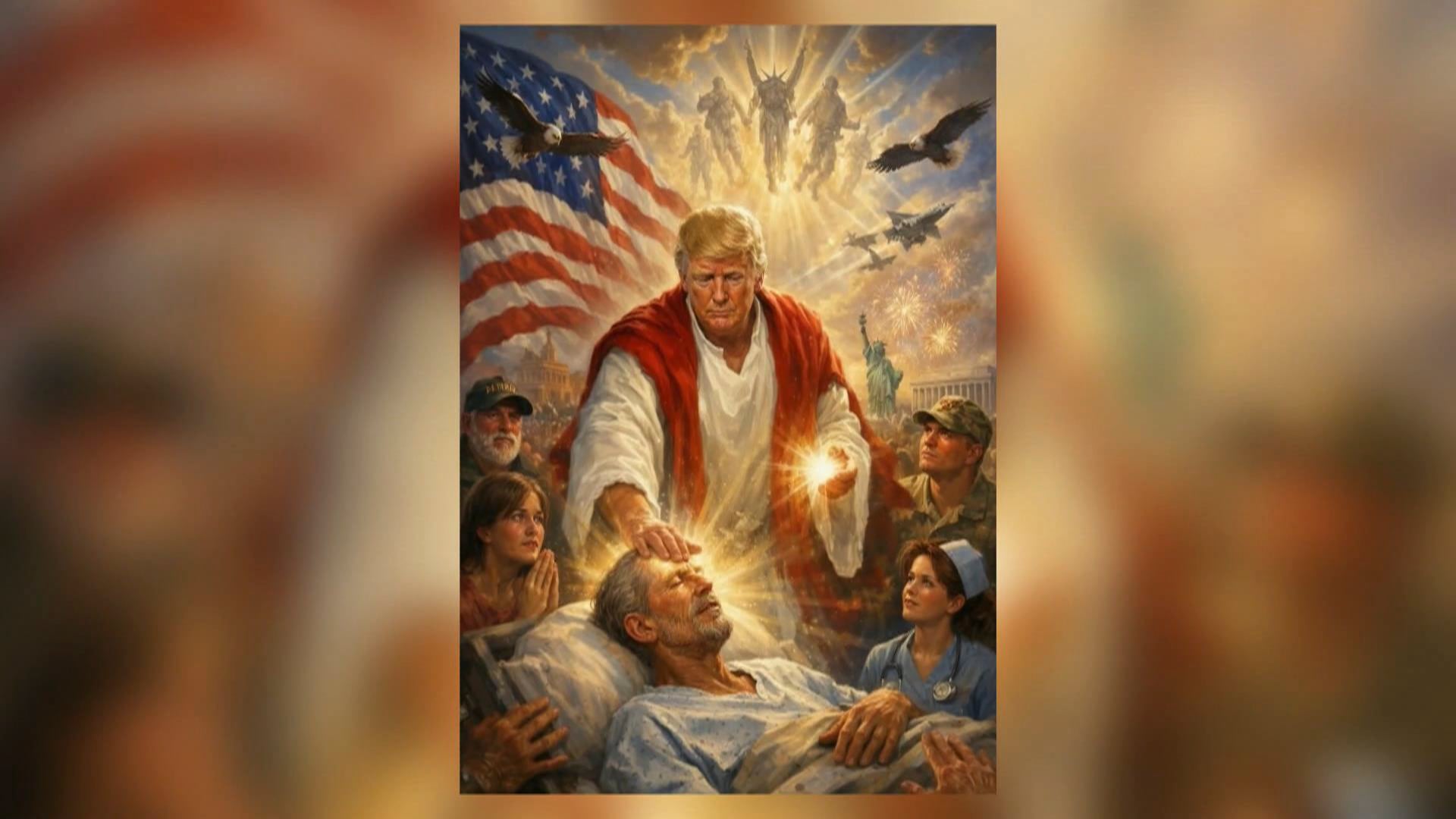 Trump elimina la imagen que publicó en la red social Truth en la que aparece como Jesucristo