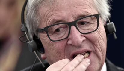 El presidente de la Comisión Europea, Jean-Claude Juncker, en el Parlamento Europeo.