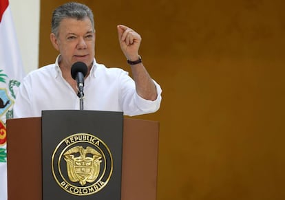 El presidente de Colombia, Juan Manuel Santos, la semana pasada en Cartagena de Indias. 