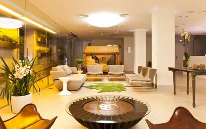Salón del hotel Ceres, en la localidad burgalesa de Lerma.