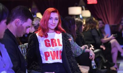 Asistentes al desfile #MeToo Fashion en Nueva York.