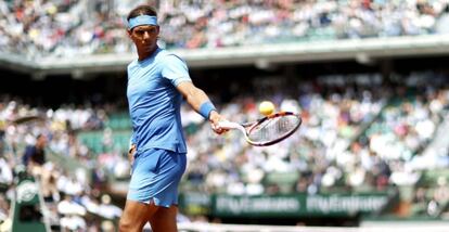 Nadal, durante el partido contra Halys.