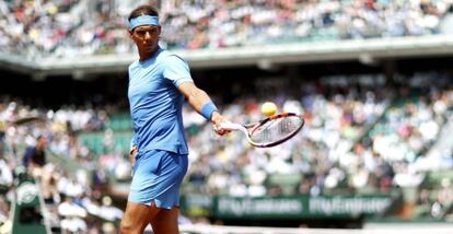 Nadal, durante el partido contra Halys.