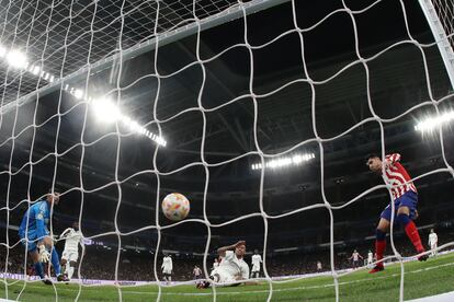 Morata marca el único gol del equipo rojiblanco.