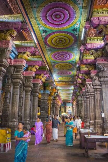 Templo de Sri Meenakshi, en Madurai (India).  