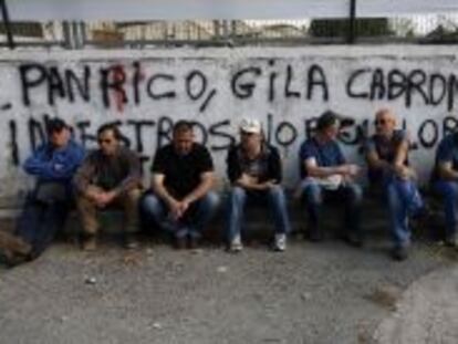 Trabajadores de Panrico en huelga.