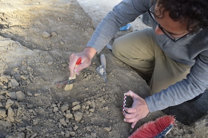 Trabajos de excavación efectuados en el paraje del Cerro de la Harina, en Bailén (Jaén). Fotografía cedida por el grupo de investigación de la excavación.