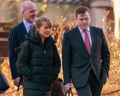 Allison Macke, el pasado mes de enero con sus abogados.