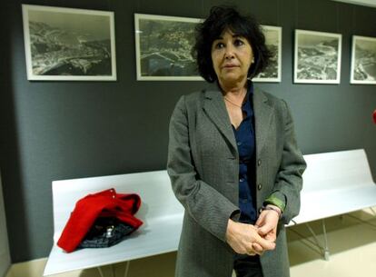 Pilar Urrutikoetxea, antes de su conferencia en la C&aacute;mara de Comercio de Bilbao.