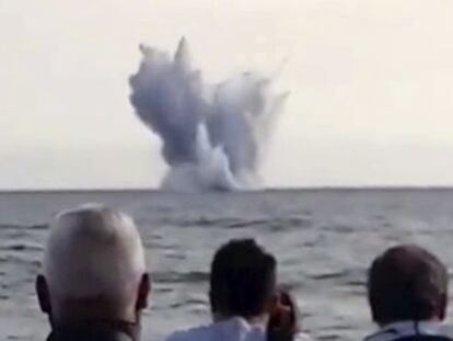 La aeronave acabó en el mar frente al municipio de Terracina, cerca de Roma