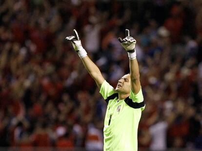 keylor Navas con Costa Rica, ante EE. UU.