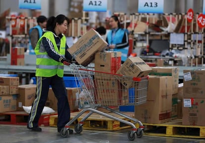 Un almacén en Shenyang donde se gestionan las ventas de Alibaba