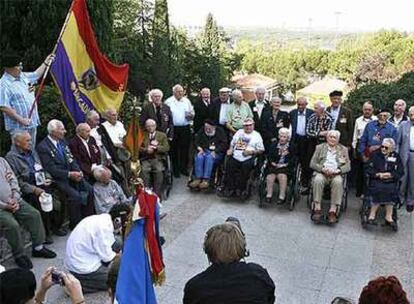 Homenaje a los brigadistas en Madrid, en octubre de 2006