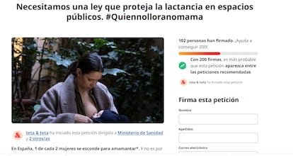 #Quiennolloranomama, campaña de la asociación Teta & Teta.