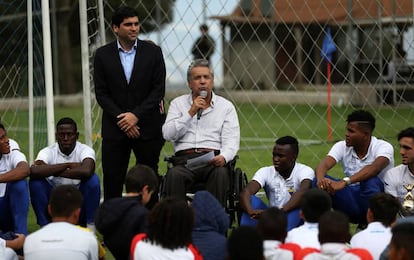 El presidente de Ecuador, Lenín Moreno, junto a su vicepresidente, Otto Sonnenholzner, este martes en Quito.