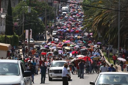 Manifestación de maestros en Oaxaca