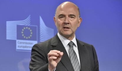 El comisario europeo Pierre Moscovici, este miércoles en Bruselas.