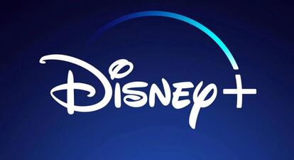 Logo de Disney+ con fondo azul