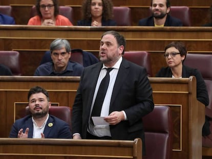 Oriol Junqueras, en el Congreso el pasado 21 de mayo.