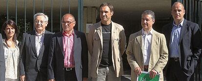 Miembros de la delegación del Gobierno vasco que han acudido al Tribunal Constitucional de Madrid