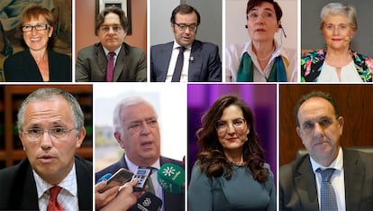 De izquierda a derecha, y de arriba a abajo: Mar Serna, José Fernández Seijo, Alejandro Abascal, Mónica García, María Tardón, José Luis Núñez, José María Páez, Lucía Avilés y José A. Montero.