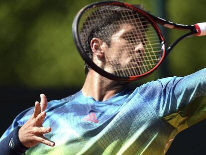 Verdasco devuelve la pelota ante Dodig.