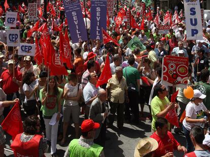 Manifestación de funcionarios en Sevilla