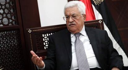 El presidente palestino, Mahmud Abbas, el lunes en Ramala