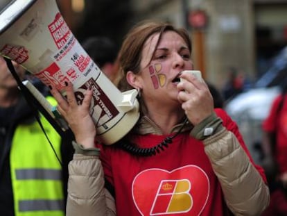 Protestas de trabajadores de Iberia.