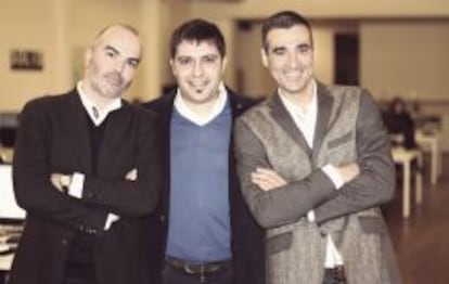 Gerard Oliv&eacute;, Agust&iacute;n G&oacute;mez y Miguel Vicente, fundadores de Wallapop