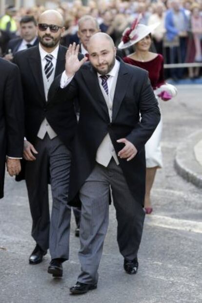 Kiko Rivera Pantoja llegando a la iglesia.