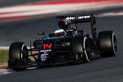 Fernando Alonso, a Montmeló.