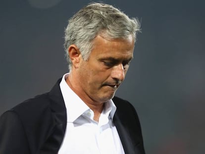 Mourinho, en el partido ante el Feyenoord del jueves.