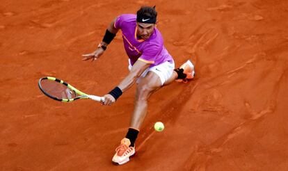 Nadal, durante la final de Madrid frente a Thiem.