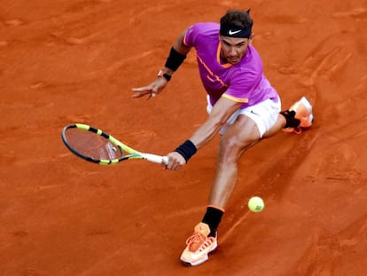 Nadal, durante a final de Madri contra Thiem.