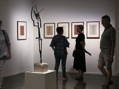 Aspecto de la exposición sobre Juli González en los Espais Volart de la Fundación Vila Casas.