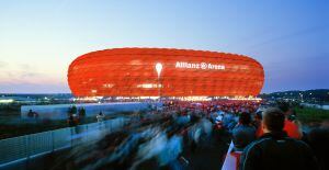 Vista exterior del Allianz Arena de Múnich