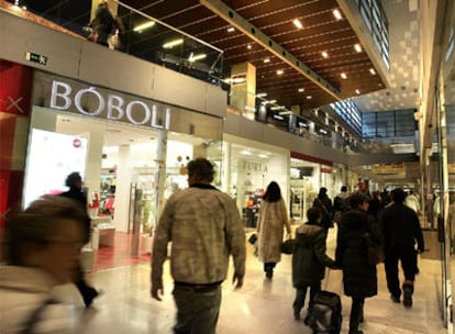 Aspecto de un centro comercial en Barcelona.