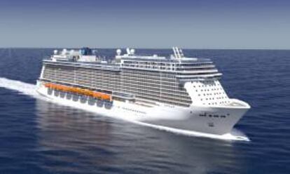 Representación cedida hoy, martes 8 de enero de 2013, del nuevo crucero de Norwegian Cruise Line, "Breakaway".