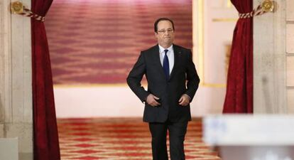 Hollande, este jueves en el Elíseo.