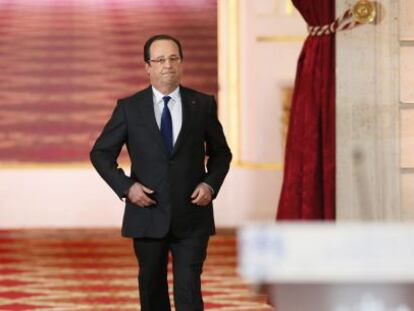 Hollande, este jueves en el El&iacute;seo.