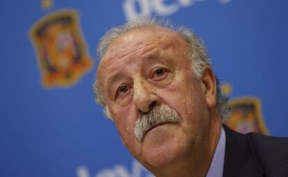 Del Bosque en la presentaci&oacute;n de su libro este martes. 