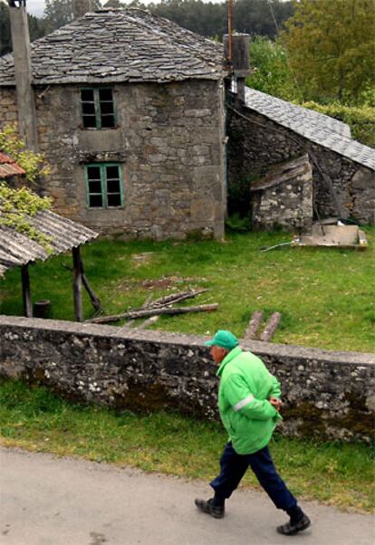 Casa del lugar coruñés de Gulfar-Irixoa en cuyo pozo fue hallado muerto Antonio G.O., presunto homicida de su cuñada.