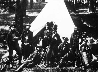 Exploradores y guías del Ejército del Potomac en 1862, durante la Guerra de Secesión.