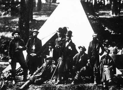 Exploradores y guías del Ejército del Potomac en 1862, durante la Guerra de Secesión.